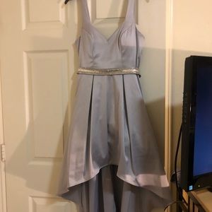 Silver high low dress